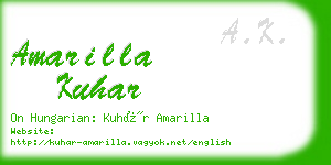 amarilla kuhar business card